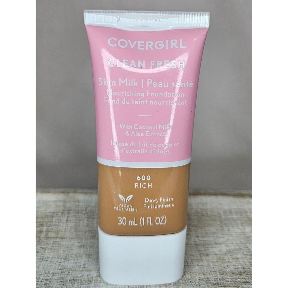 CoverGirl Clean Fresh Skin Milk Foundation 600 Rich Discontinued Tube NWT